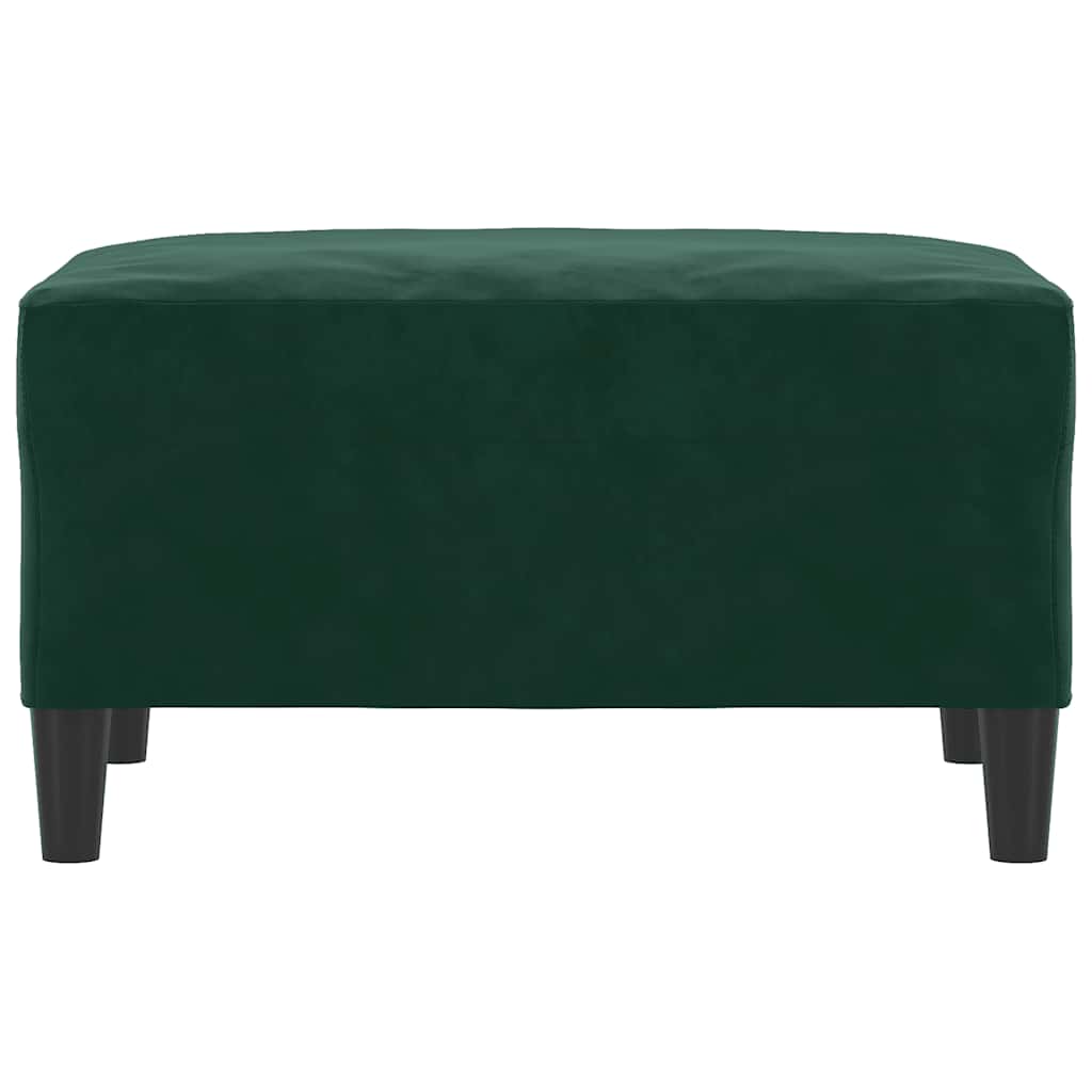 Poggiapiedi Verde Scuro 70x55x41 cm in Velluto