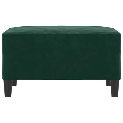 Poggiapiedi Verde Scuro 70x55x41 cm in Velluto