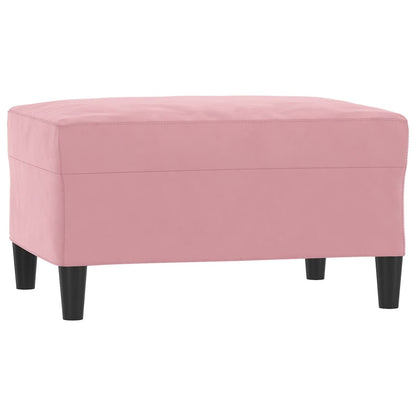 Poggiapiedi rosa 70x55x41 cm in Velluto