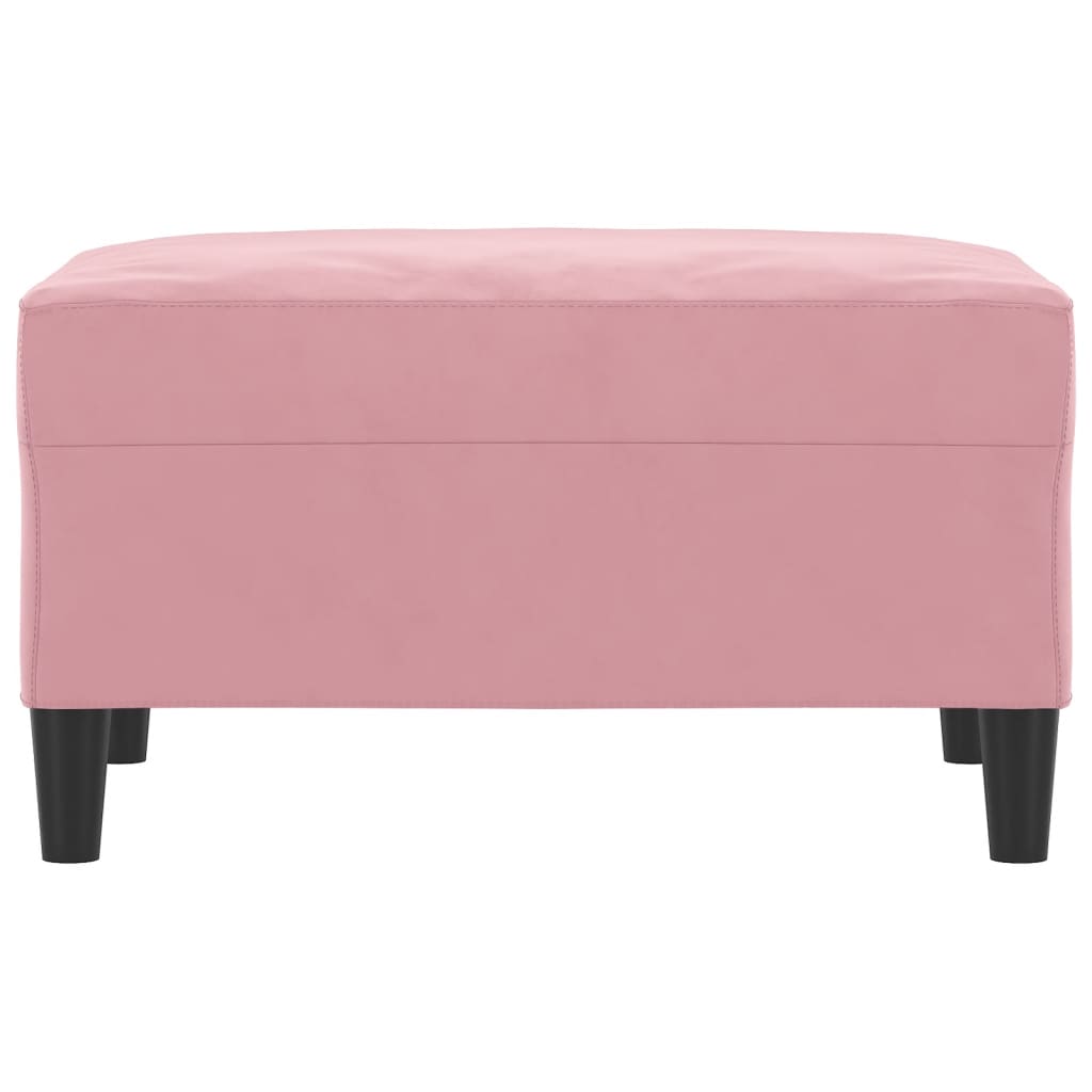 Poggiapiedi rosa 70x55x41 cm in Velluto
