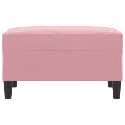 Poggiapiedi rosa 70x55x41 cm in Velluto