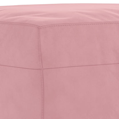 Poggiapiedi rosa 70x55x41 cm in Velluto