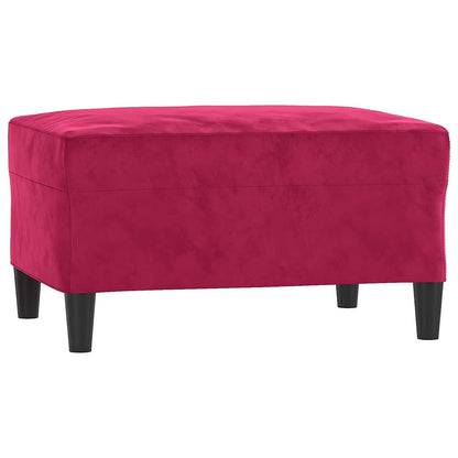 Poggiapiedi Rosso Vino 70x55x41 cm in Velluto