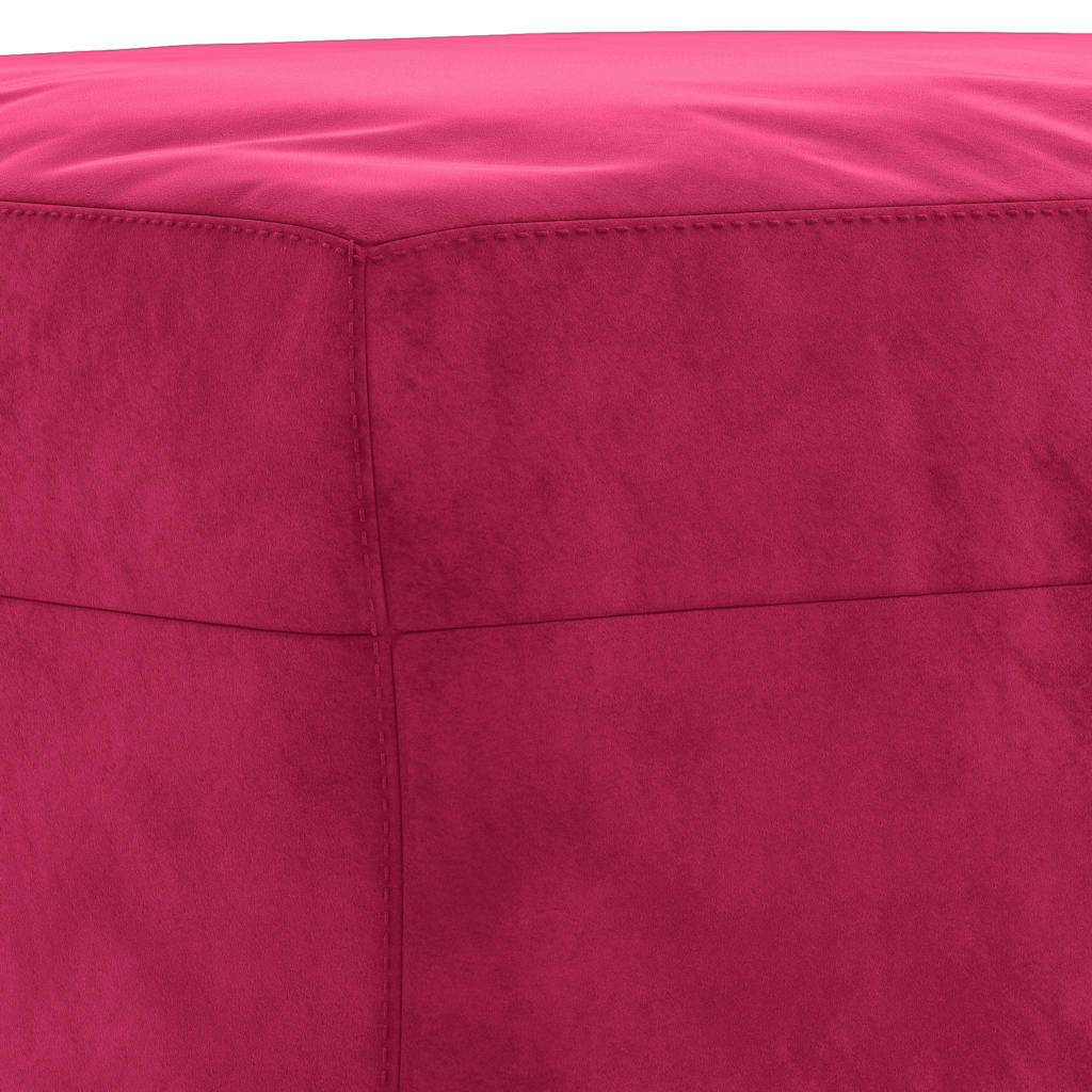 Poggiapiedi Rosso Vino 70x55x41 cm in Velluto