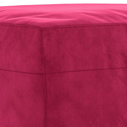 Poggiapiedi Rosso Vino 70x55x41 cm in Velluto