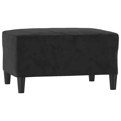 Poggiapiedi Nero 70x55x41 cm in Velluto
