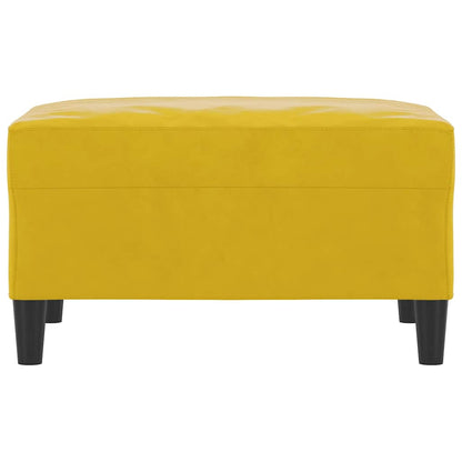 Poggiapiedi giallo 70x55x41 cm in Velluto