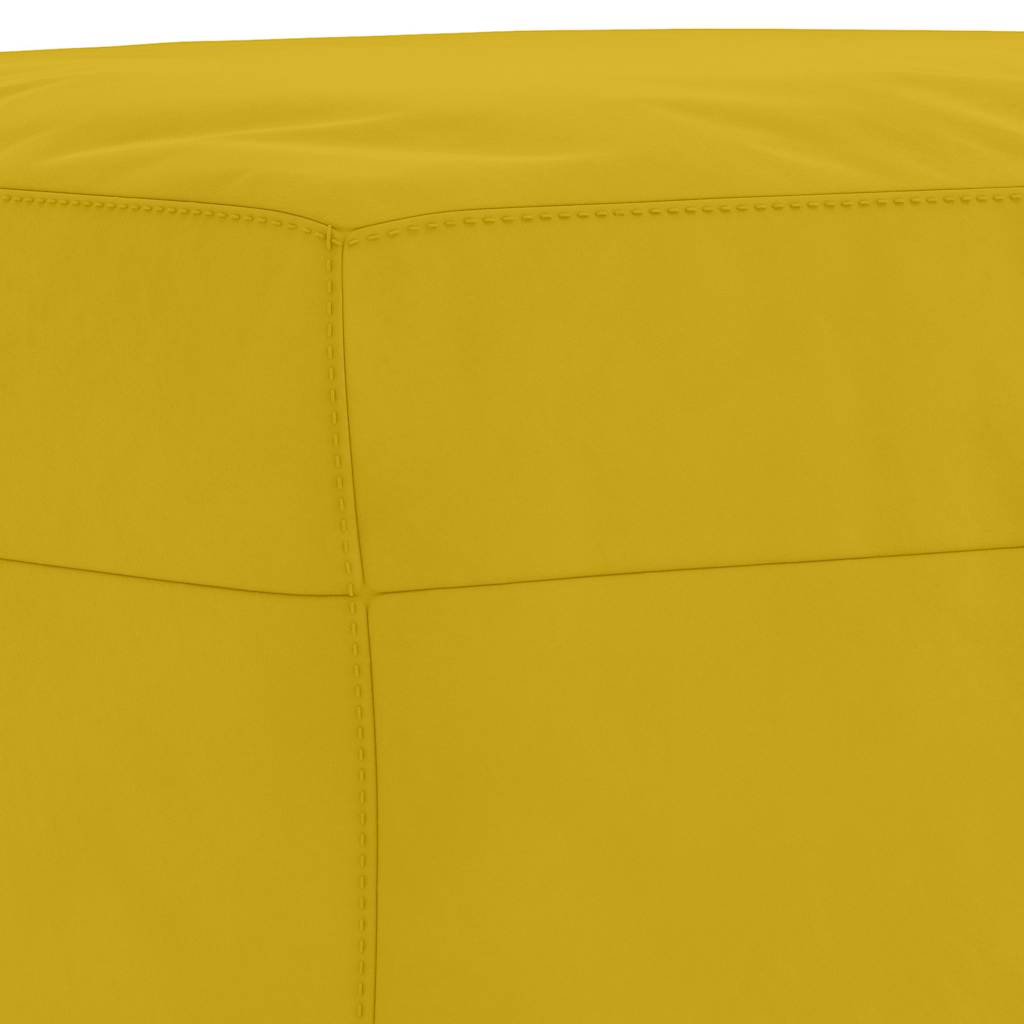 Poggiapiedi giallo 70x55x41 cm in Velluto