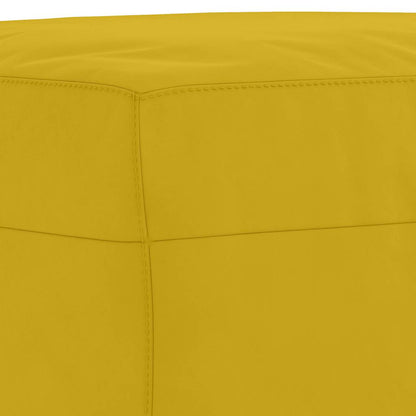 Poggiapiedi giallo 70x55x41 cm in Velluto