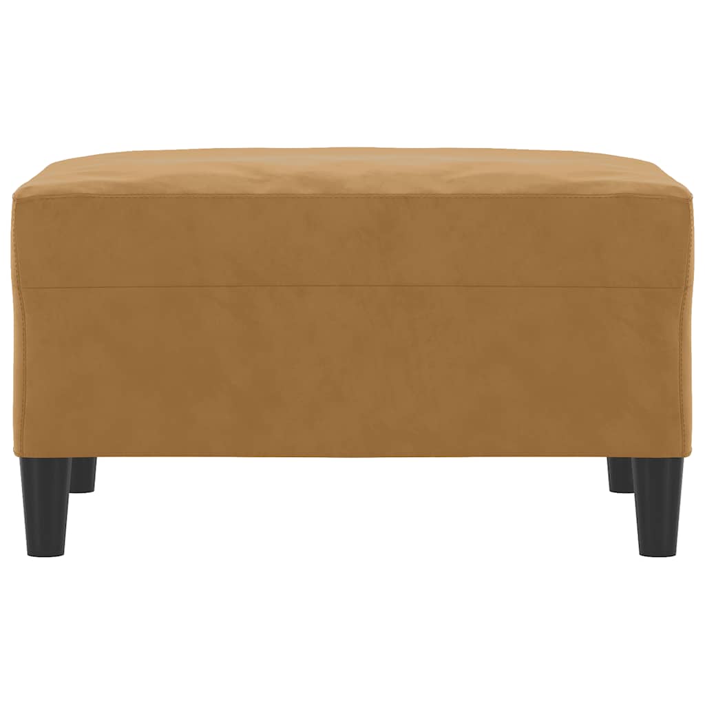Poggiapiedi Marrone 70x55x41 cm in Velluto