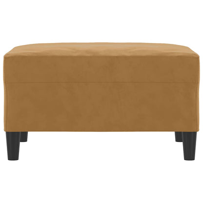 Poggiapiedi Marrone 70x55x41 cm in Velluto