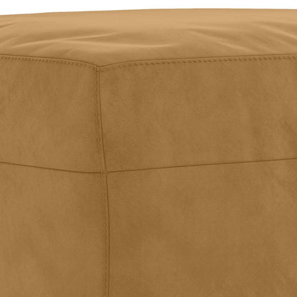 Poggiapiedi Marrone 70x55x41 cm in Velluto