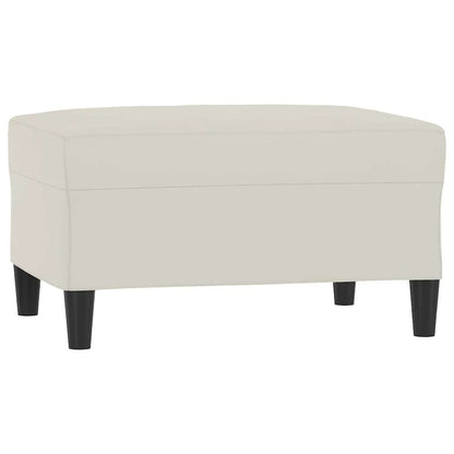 Poggiapiedi Crema 70x55x41 cm in Velluto