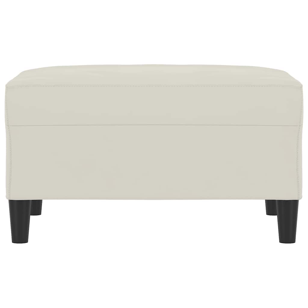 Poggiapiedi Crema 70x55x41 cm in Velluto
