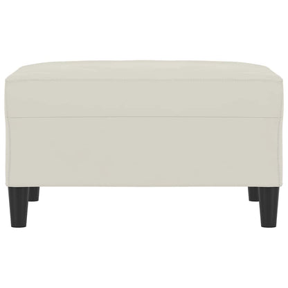 Poggiapiedi Crema 70x55x41 cm in Velluto