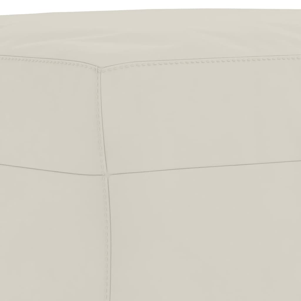 Poggiapiedi Crema 70x55x41 cm in Velluto