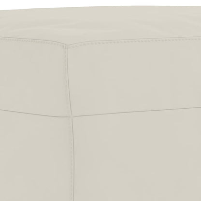Poggiapiedi Crema 70x55x41 cm in Velluto