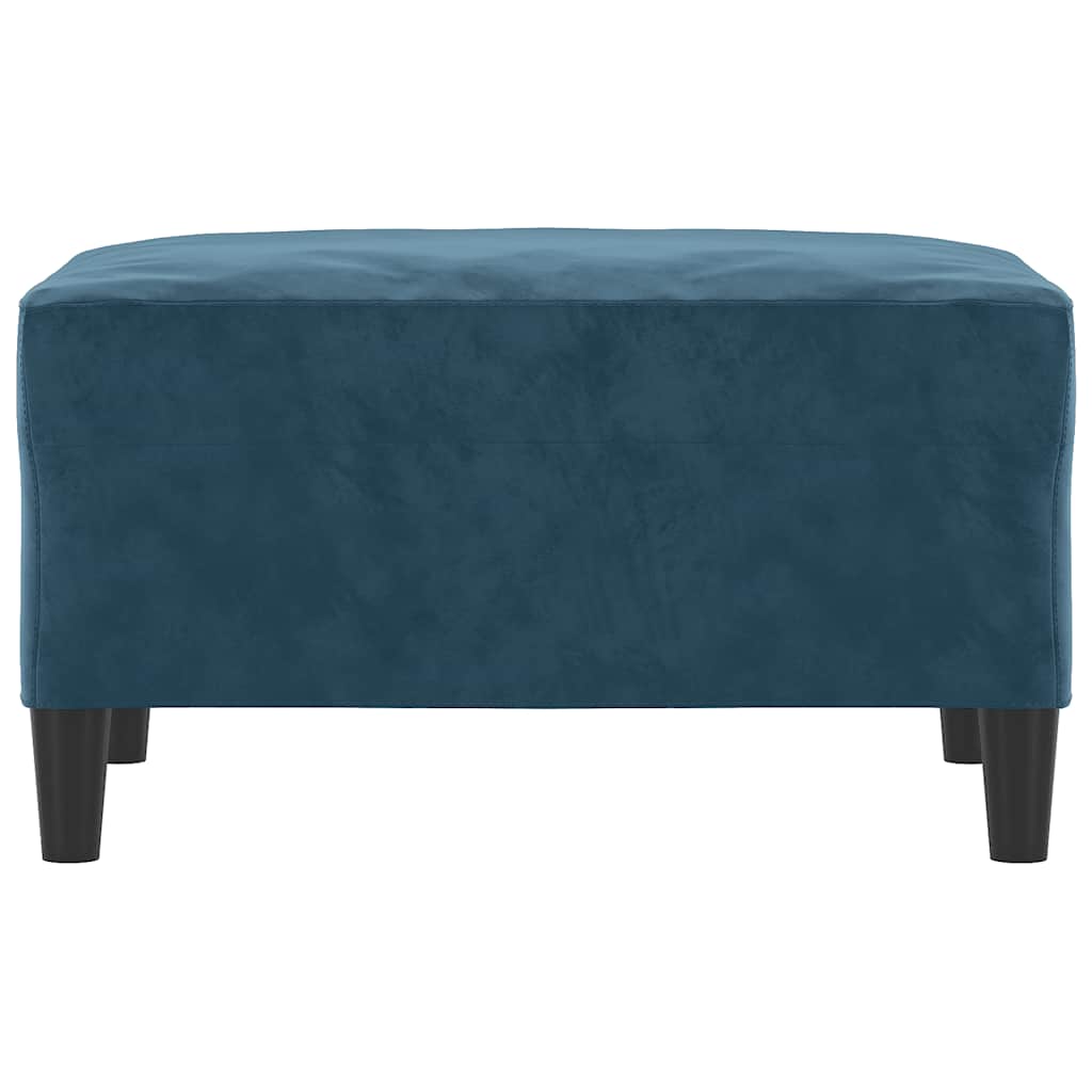 Poggiapiedi Blu 70x55x41 cm in Velluto