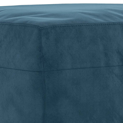 Poggiapiedi Blu 70x55x41 cm in Velluto