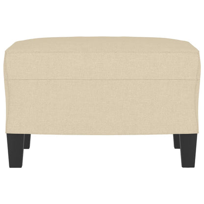 Poggiapiedi Crema 60x50x41 cm in Tessuto