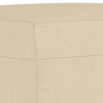 Poggiapiedi Crema 60x50x41 cm in Tessuto