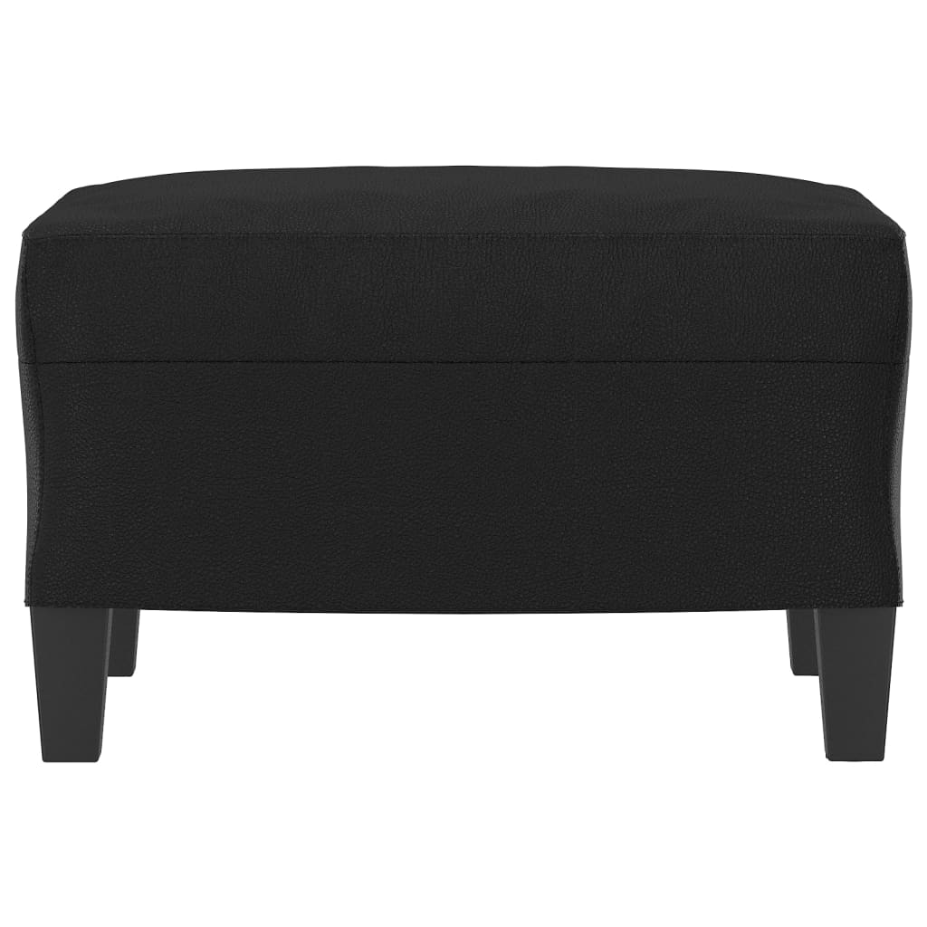 Poggiapiedi Nero 60x50x41 cm in Similpelle