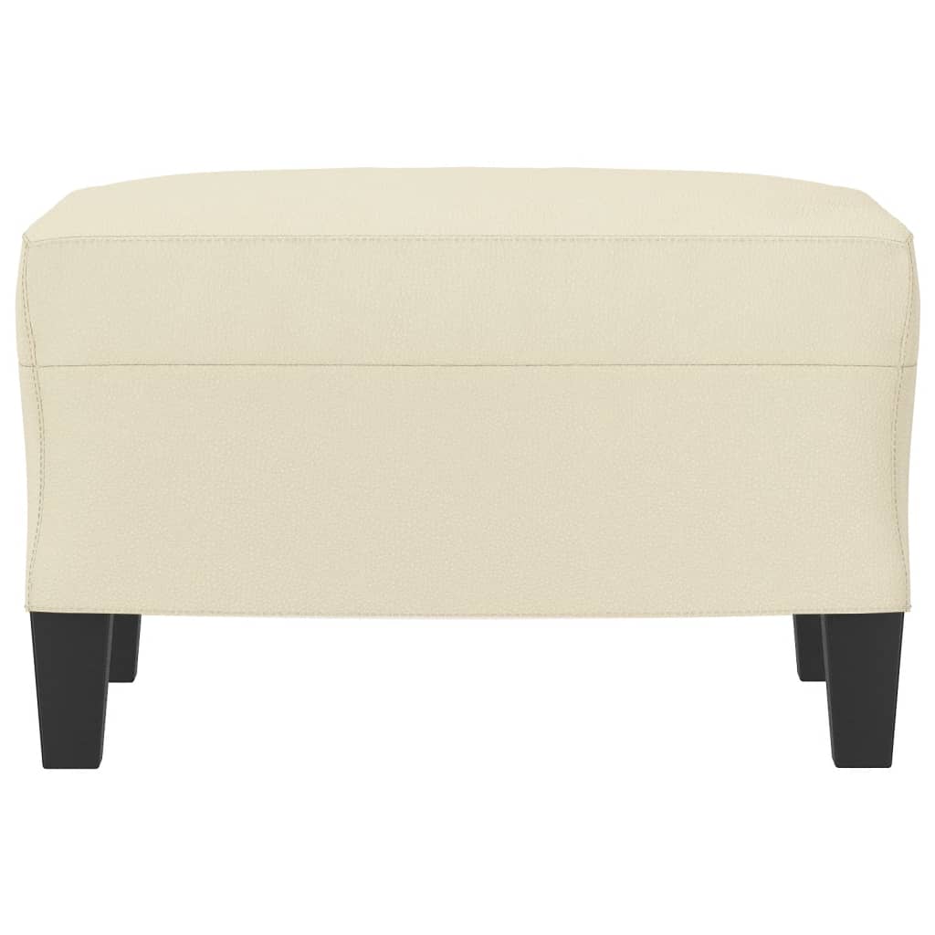 Poggiapiedi Crema 60x50x41 cm in Similpelle