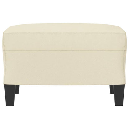 Poggiapiedi Crema 60x50x41 cm in Similpelle