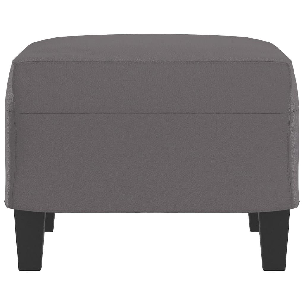 Poggiapiedi Grigio 60x50x41 cm in Similpelle