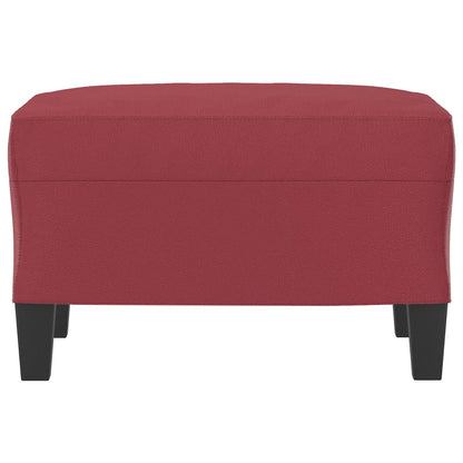 Poggiapiedi Rosso Vino 60x50x41 cm in Similpelle
