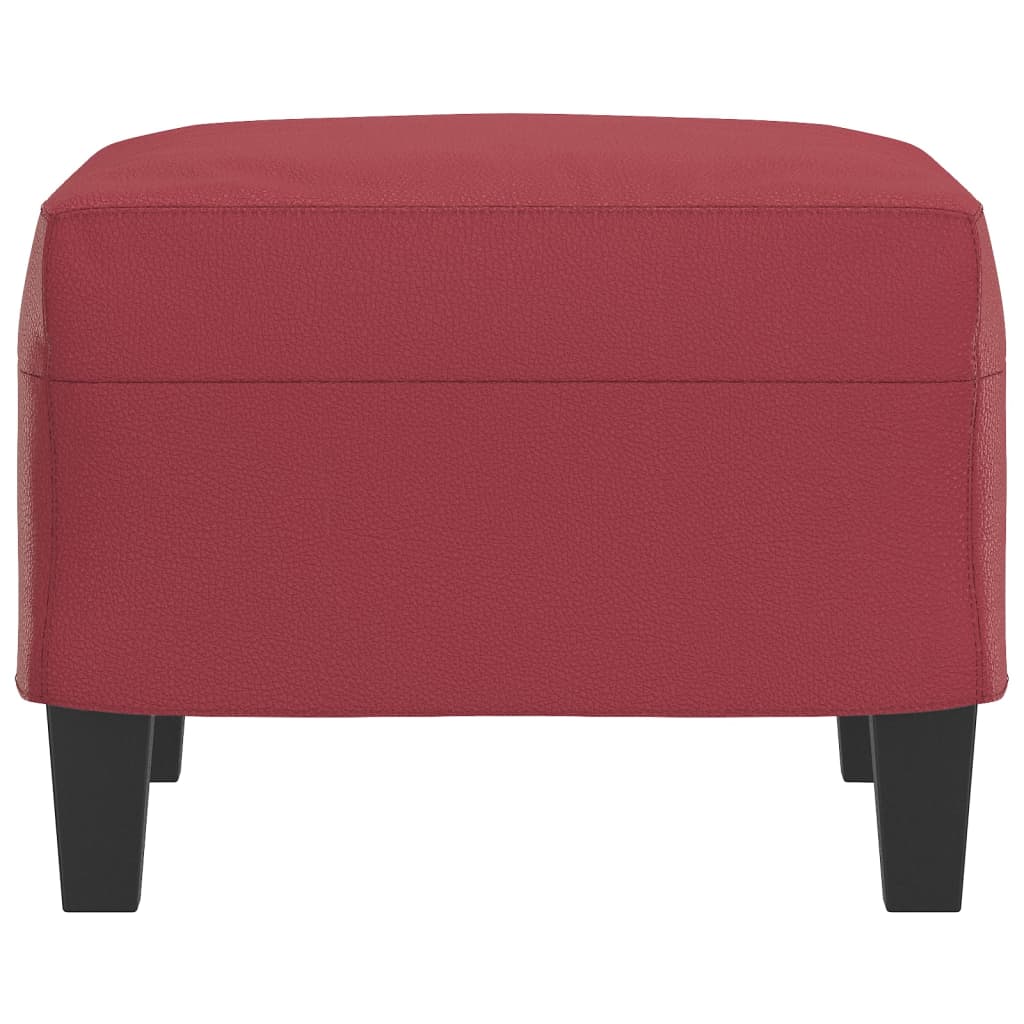 Poggiapiedi Rosso Vino 60x50x41 cm in Similpelle