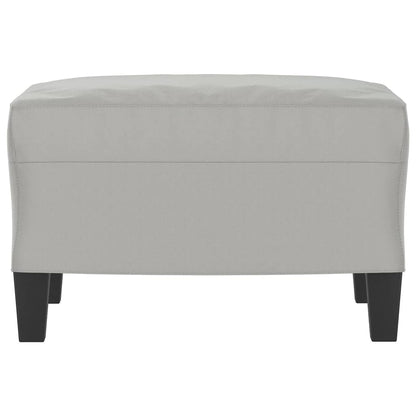 Poggiapiedi Grigio Chiaro 60x50x41 cm in Tessuto Microfibra