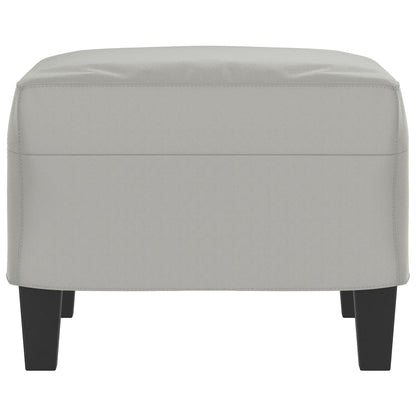 Poggiapiedi Grigio Chiaro 60x50x41 cm in Tessuto Microfibra