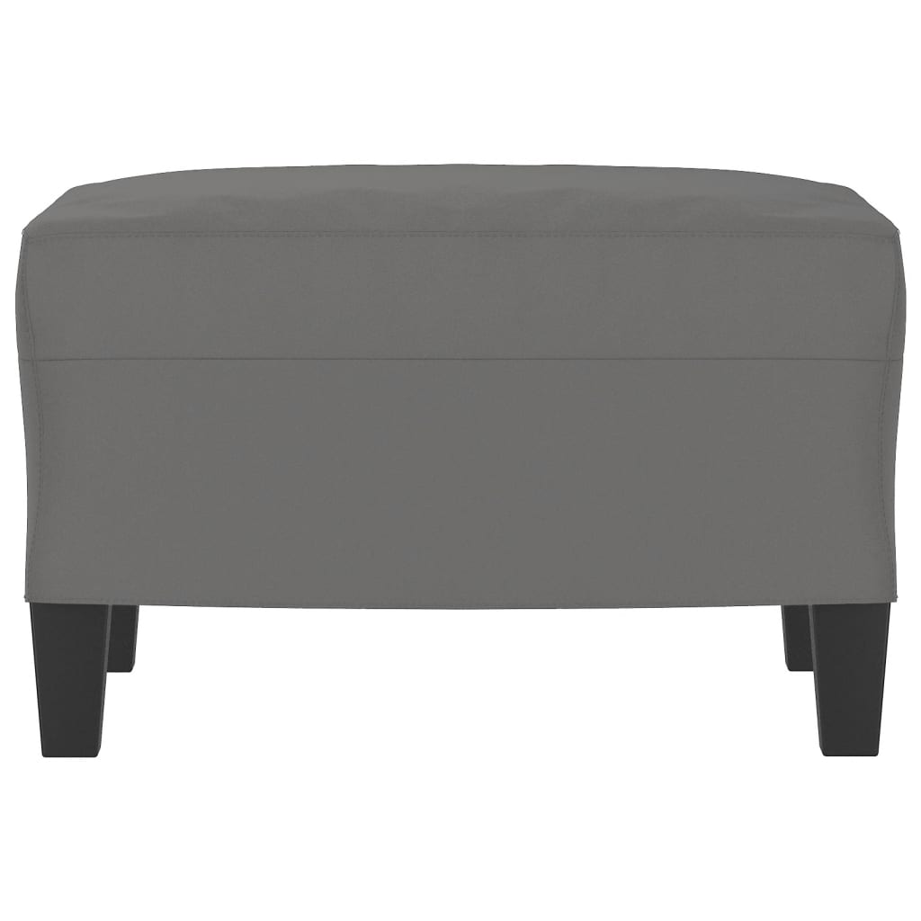 Poggiapiedi Grigio Scuro 60x50x41 cm in Tessuto Microfibra