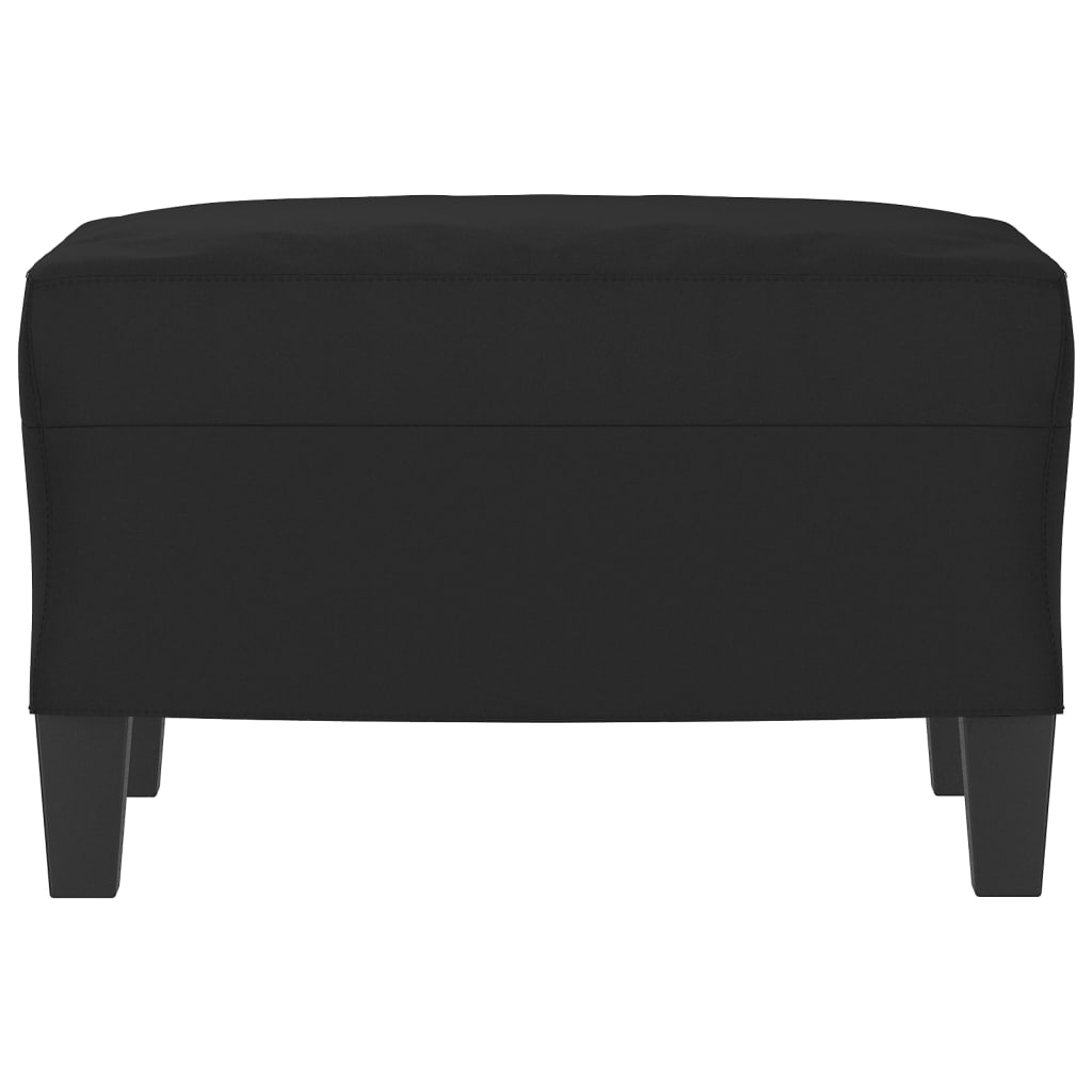 Poggiapiedi Nero 60x50x41 cm in Tessuto Microfibra