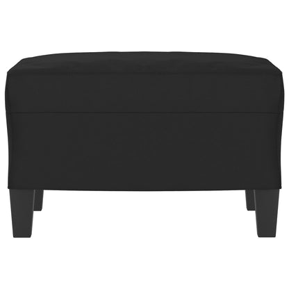 Poggiapiedi Nero 60x50x41 cm in Tessuto Microfibra