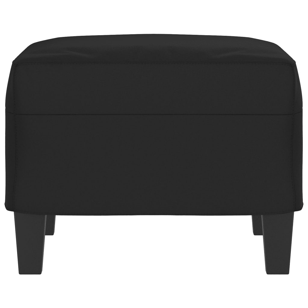 Poggiapiedi Nero 60x50x41 cm in Tessuto Microfibra