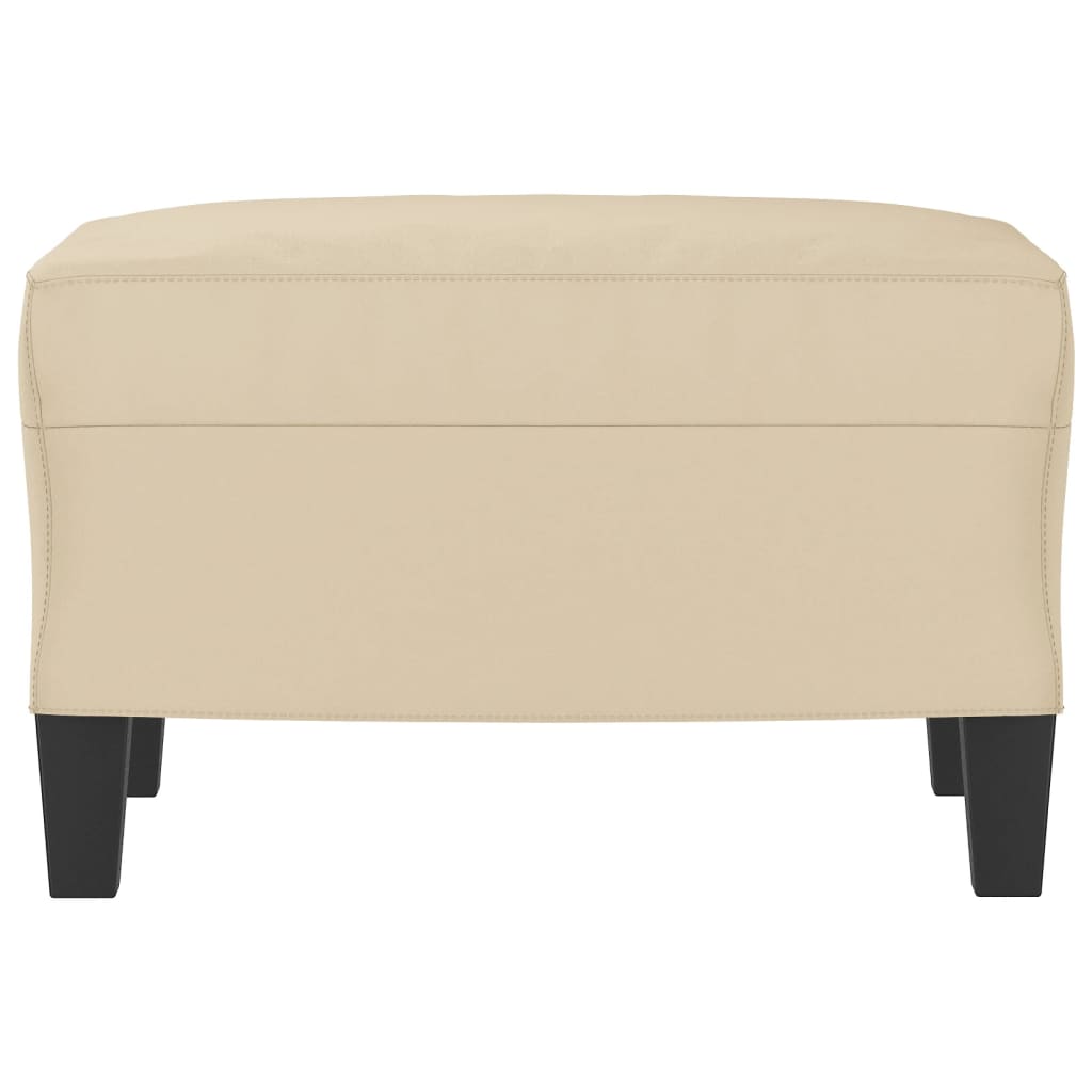 Poggiapiedi Crema 60x50x41 cm in Tessuto Microfibra