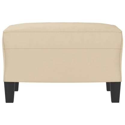 Poggiapiedi Crema 60x50x41 cm in Tessuto Microfibra