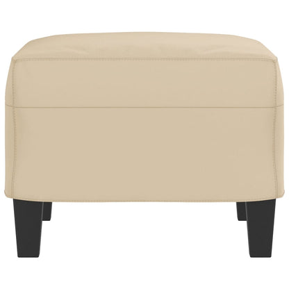 Poggiapiedi Crema 60x50x41 cm in Tessuto Microfibra