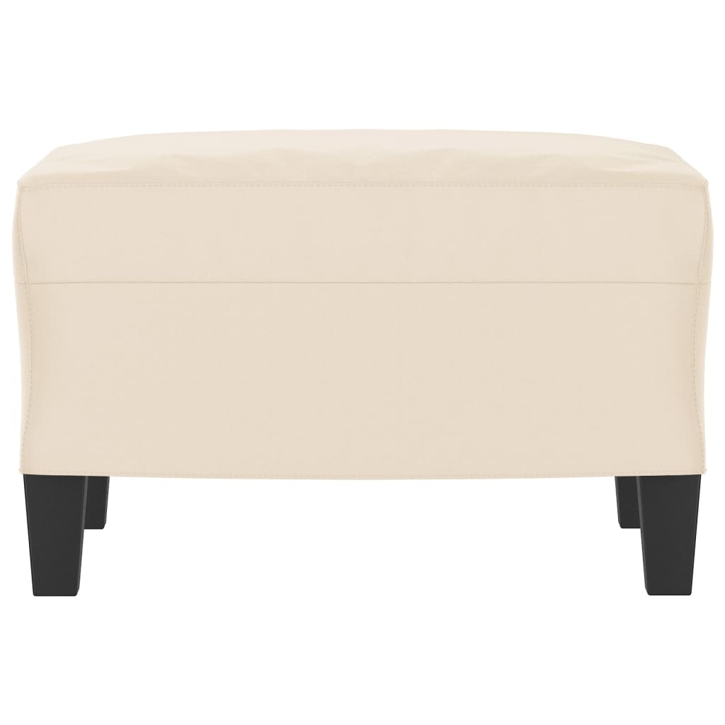 Poggiapiedi Beige 60x50x41 cm in Tessuto Microfibra