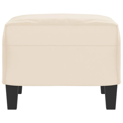 Poggiapiedi Beige 60x50x41 cm in Tessuto Microfibra