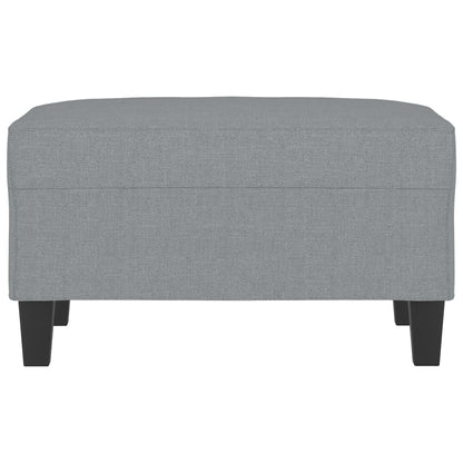 Poggiapiedi Grigio Chiaro 70x55x41 cm in Tessuto
