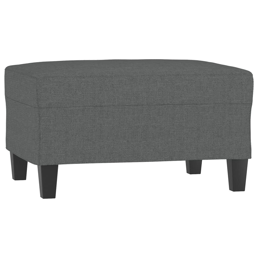 Poggiapiedi Grigio Scuro 70x55x41 cm in Tessuto