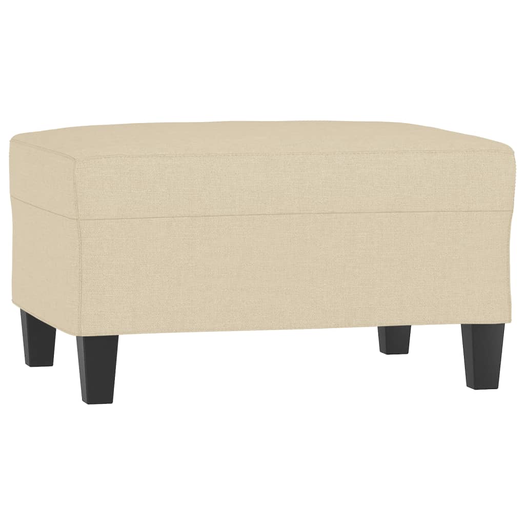 Poggiapiedi Crema 70x55x41 cm in Tessuto