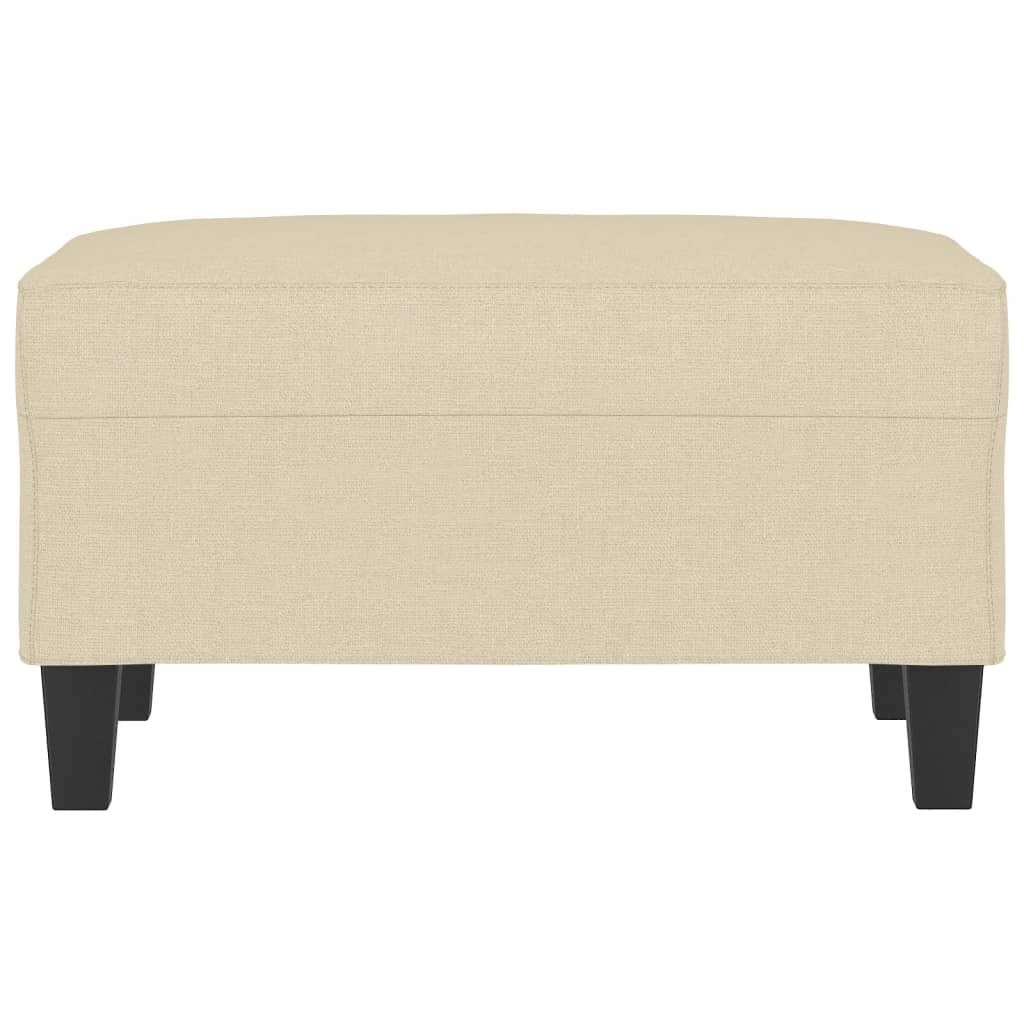 Poggiapiedi Crema 70x55x41 cm in Tessuto