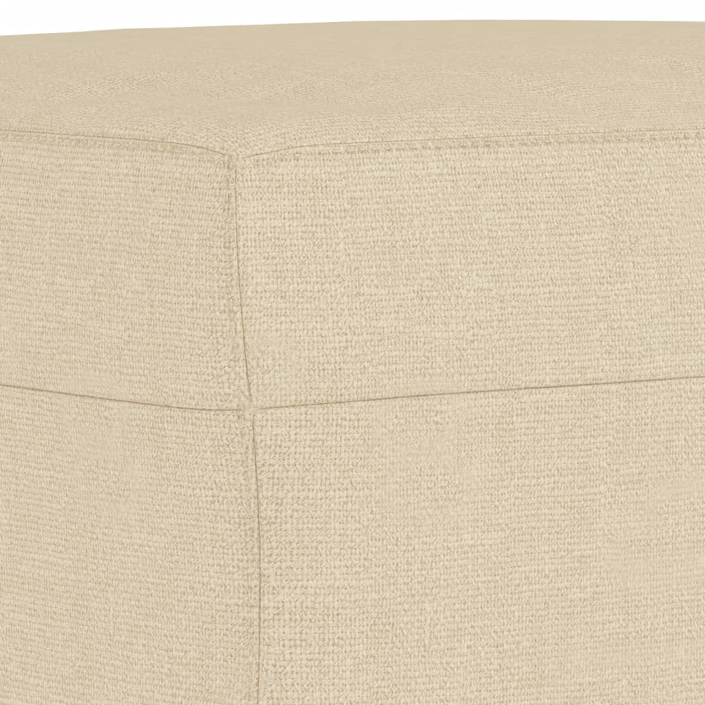 Poggiapiedi Crema 70x55x41 cm in Tessuto