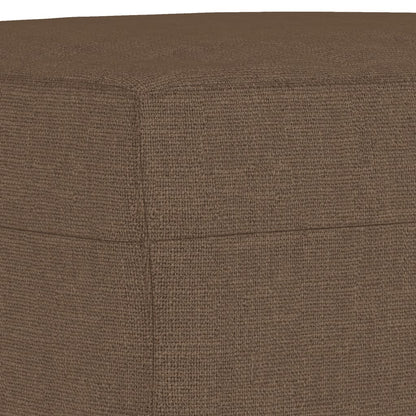 Poggiapiedi Marrone 70x55x41 cm in Tessuto