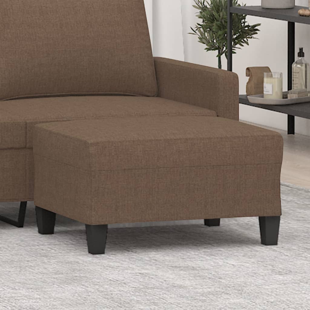 Poggiapiedi Marrone 70x55x41 cm in Tessuto