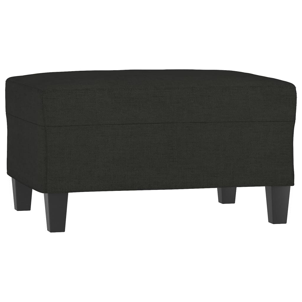 Poggiapiedi Nero 70x55x41 cm in Tessuto